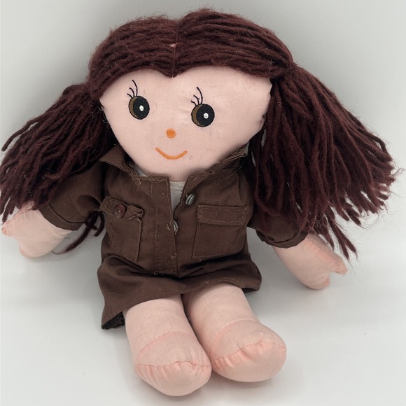 The Unbranded Brand Other - Vintage 90s Girl Guides Canada Brownie Plush Doll Brunette Stuffed Toy READ
